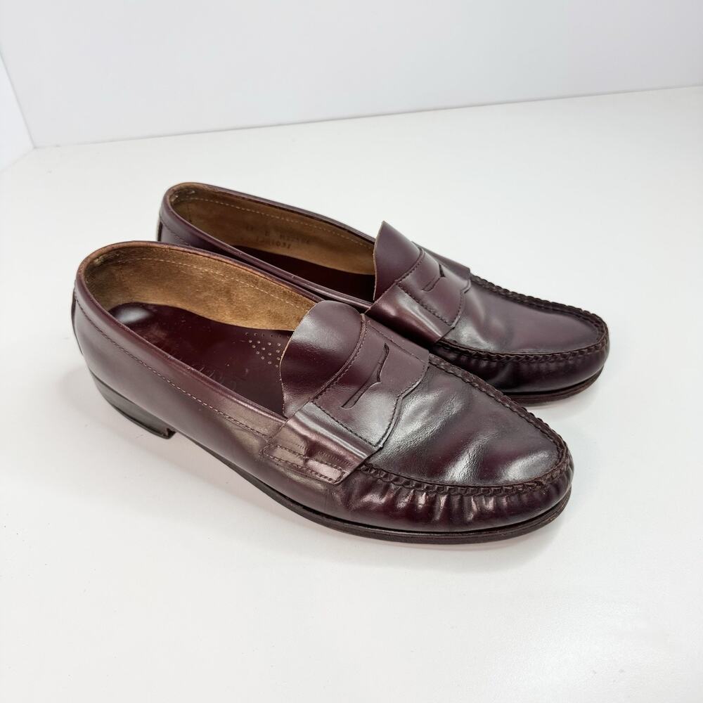 LANDS' END Men's Brown or Cordovan Leather Penny Loafers Size 11 M